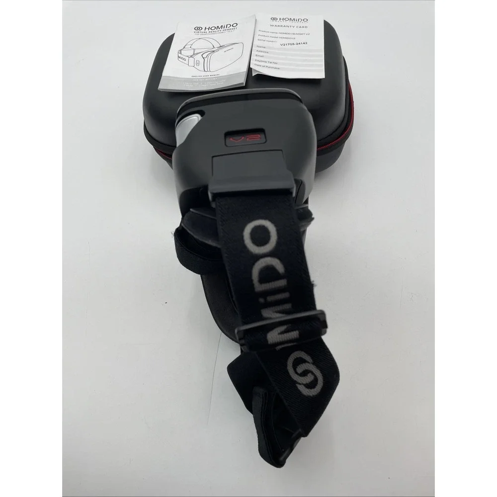 Homido V2 Virtual Reality Headset for Smartphone With Case & Manuals